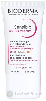 BIODERMA Sensibio AR BB (V3) krém SPF 30, na citlivú pokožku, zjednocujúci (inov. 2021) 1x40 ml