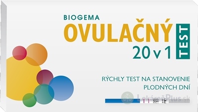 BIOGEMA OVULAČNÝ TEST 20 v 1 rýchly test na stanovenie plodných dní 1x20 ks