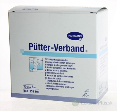 PŰTTER-VERBAND ovínadlo elastické krátkoťažné (10cmx5m) 1x2 ks