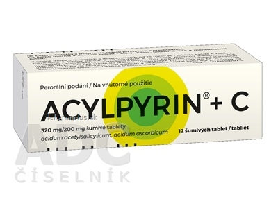 ACYLPYRIN s vitamínom C tbl eff (tuba PP biela) 1x12 ks