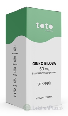 TOTO GINKO BILOBA 60 mg cps štandardizovaný extrakt 1x90 ks