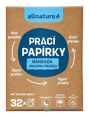 Allnature Pracie papieriky (32 praní) 1x16 ks