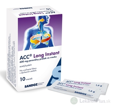 ACC Long Instant plv pos 600 mg (vre.Al/papier/fólia) 1x10 ks