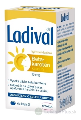 STADA Ladival Beta - karotén 15 mg cps 1x60 ks