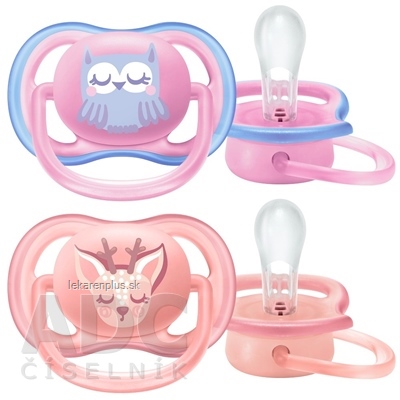 AVENT CUMLÍK 0-6M Ultra air pastel, dievča na utišovanie, silikón (inov.2021) 1x2 ks
