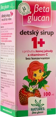 NATURES BETA GLUCAN DETSKÝ SIRUP 1+ s príchuťou lesnej jahody 1x100 ml