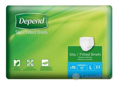 DEPEND Slip NORMAL L priedušné plienkové nohavičky 1x15 ks