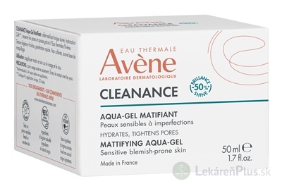 AVENE CLEANANCE Zmatňujúci AQUA-GÉL citlivá pleť so sklonom k nedokonalostiam 1x50 ml