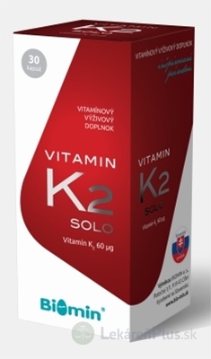 Biomin VITAMIN K2 SOLO cps 1x30 ks