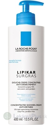 LA ROCHE-POSAY LIPIKAR SURGRAS sprchový gél (0017168683) 1x400 ml