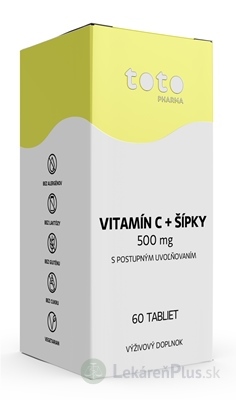 TOTO VITAMÍN C 500 mg + ŠÍPKY tbl s postupným uvoľňovaním 1x60 ks