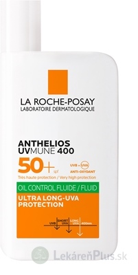 LA ROCHE-POSAY ANTHELIOS UVMUNE 400 SPF50+ FLUID fluid s ochranným faktorom, pre citlivú mastnú pleť 1x50 ml