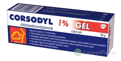 CORSODYL 1% GÉL gel dnt (tuba Al) 1x50 g