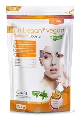 JutaVit Coll-egan Vegan Kolagén Booster prášok, príchuť pomaranč - maracuja 1x216 g