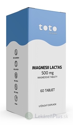 TOTO MAGNESII LACTAS 500 mg tbl 1x60 ks