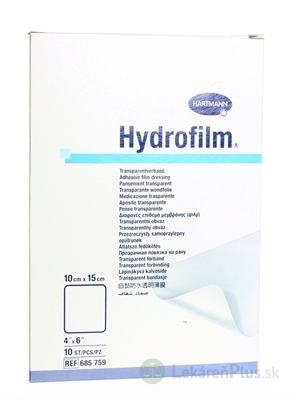 HYDROFILM samolepiaci transparentný obväz (10x15 cm) 1x10 ks