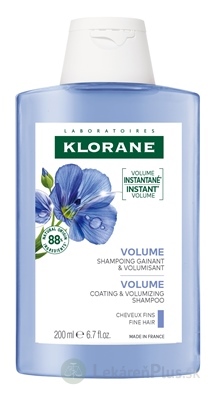 KLORANE ŠAMPÓN s ľanom dodávajúci objem, jemné vlasy 1x200 ml
