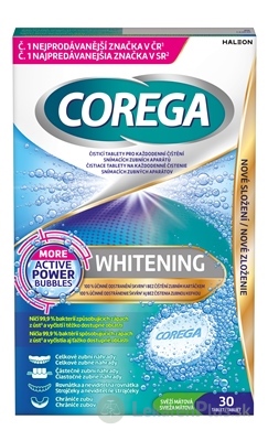 COREGA Whitening antibakteriálne čistiace tablety 1x30 ks