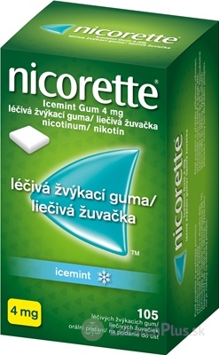 Nicorette Icemint Gum 4 mg gum med (blis.PVC/PVDC/Al) 1x105 ks