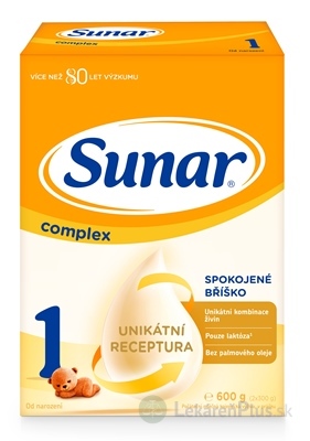 Sunar Complex 1 počiatočná mliečna výživa (od narodenia) 2x300 g (600 g)