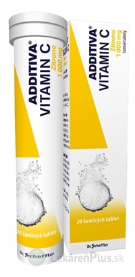 ADDITIVA VITAMÍN C 1000 mg Zitrone tbl eff 1x20 ks