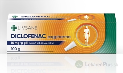 DICLOFENAC pxgpharma 10 mg/g gél gel (tuba laminát.) 1x100 g