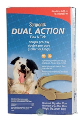 Sergeant’s DUAL ACTION Flea & Tick OBOJOK pre stredné psy, dĺžka 60 cm 1x1 ks