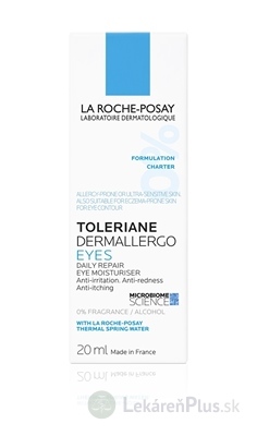 LA ROCHE-POSAY TOLERIANE DERMALLERGO EYES hydratačný a upokojujúci krém na citlivé očné okolie 1x20 ml