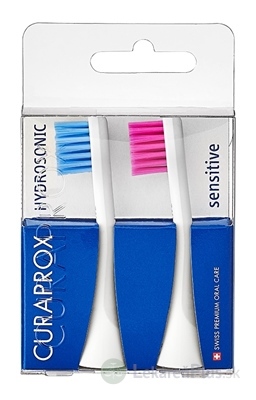 CURAPROX HYDROSONIC SENSITIVE Hydrosonická náhradná hlavica, modrá + ružová, 1x2 ks