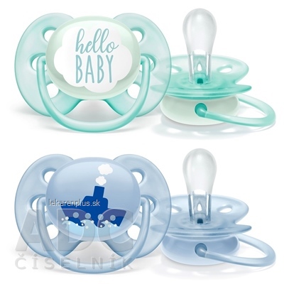 AVENT CUMLÍK 0-6M Ultra soft text, chlapec na utišovanie, silikón (inov.2021) 1x2 ks