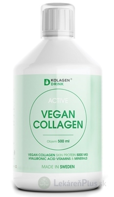 KolagenDrink Active VEGAN COLLAGEN sirup (kolagén s HA, vitamínmi a minerálmi) 1x500 ml