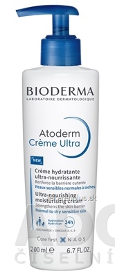 BIODERMA Atoderm Krém Ultra hydratačný a ultra výživný, neparfumovaný 1x200 ml