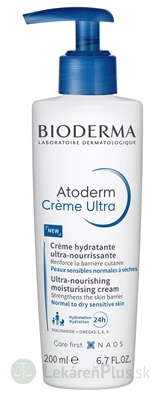 BIODERMA Atoderm Krém Ultra hydratačný a ultra výživný, neparfumovaný 1x200 ml