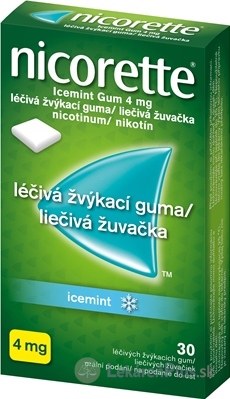 Nicorette Icemint Gum 4 mg gum med (blis.PVC/PVDC/Al) 1x30 ks