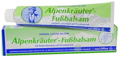 Apothhekers-Cosmetic Alpenkräuter - Fussbalsam balzam s pagaštanom konským a červenou révou 1x200 ml