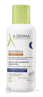 A-DERMA EXOMEGA CONTROL Nočný krém regeneračný emolienčný 1x400 ml