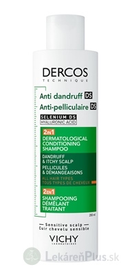 VICHY DERCOS ANTI-DANDRUFF DS 2in1 šampón a kondicionér proti lupinám pre citlivú pokožku vlasov 1x200 ml
