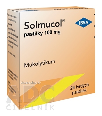 Solmucol pastilky 100 mg pas ord 1x24 ks
