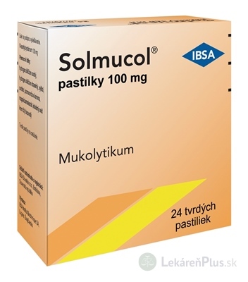 Solmucol pastilky 100 mg pas ord 1x24 ks