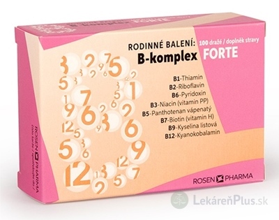 B - Komplex FORTE RODINNÉ balenie - RosenPharma dražé 1x100 ks