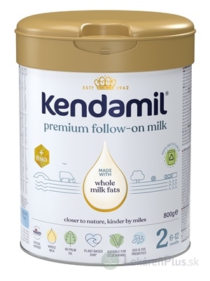 KENDAMIL Premium 2 HMO+ následná mliečna dojčenská výživa (od ukonč. 6. mesiaca) 1x800 g