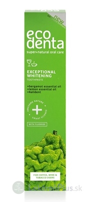 EcoDenta EXCEPTIONAL WHITENING Anti-coffe, tobacco bieliaca zubná pasta 1x100 ml
