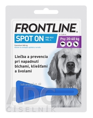 FRONTLINE Spot-on pre psy L sol (na kožu, pipeta, psy 20-40 kg) 1x2,68 ml