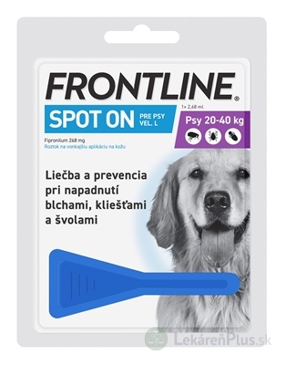 FRONTLINE Spot-on pre psy L sol (na kožu, pipeta, psy 20-40 kg) 1x2,68 ml