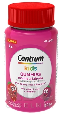 Centrum kids GUMMIES malina a jahoda želé s vitamínmi a minerálmi 1x60 ks