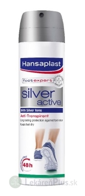 Hansaplast SILVER Active Sprej na nohy Antiperspirant (48 h) 1x150 ml