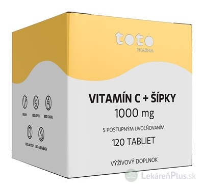 TOTO VITAMÍN C 1000 mg + ŠÍPKY tbl s postupným uvoľňovaním 1x120 ks