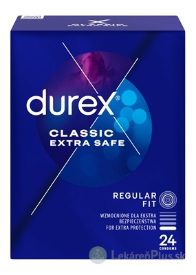 DUREX Classic Extra Safe kondóm regular fit 1x24 ks