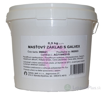 MASŤOVÝ ZÁKLAD S - GALVEX ung 1x900 g