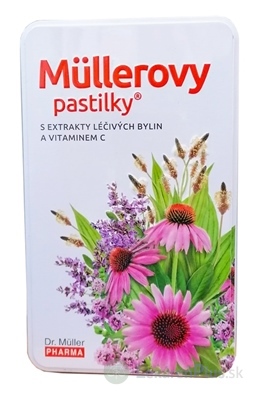 MÜLLEROVE pastilky, darčeková zmes s bylinnými extraktmi a vitamínom C 1x200 g